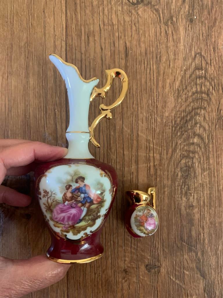 2 limoges poseleine vaasjes, Antiek en Kunst, Ophalen of Verzenden