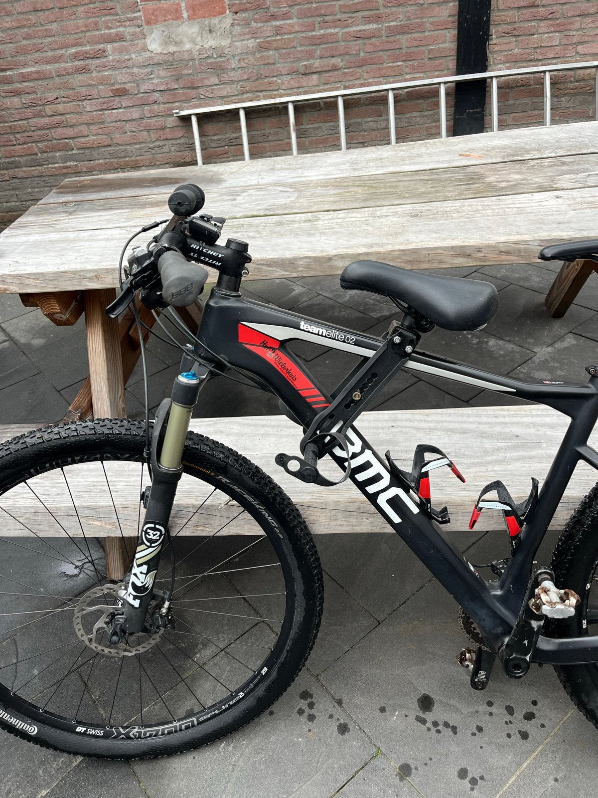 Kinderzitje voor op de MTB - Voorzitje met voetsteuntjes, 15 t/m 25 kg, Voorzitje, Ophalen of Verzenden, Gebruikt