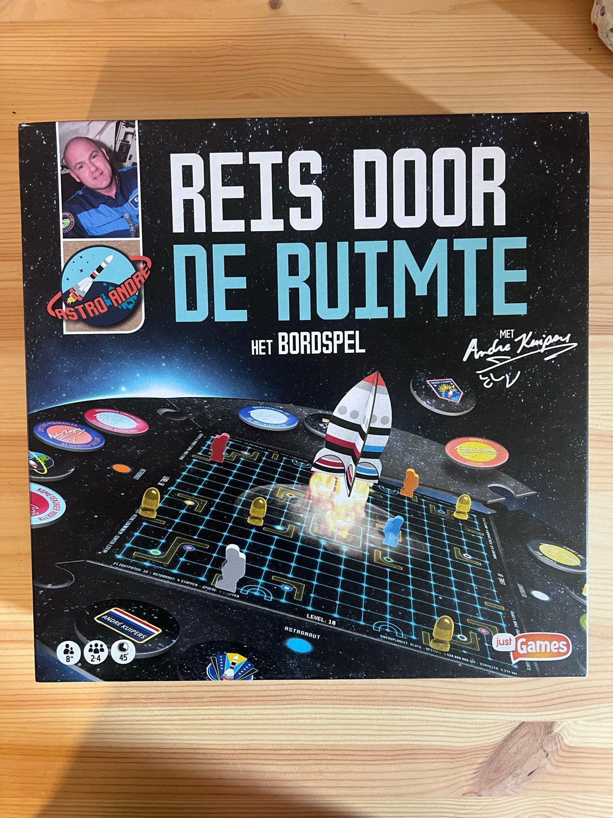 Reis door de Ruimte - Het Bordspel met André Kuipers, Hobby en Vrije tijd, Drie of vier spelers, Ophalen, Zo goed als nieuw