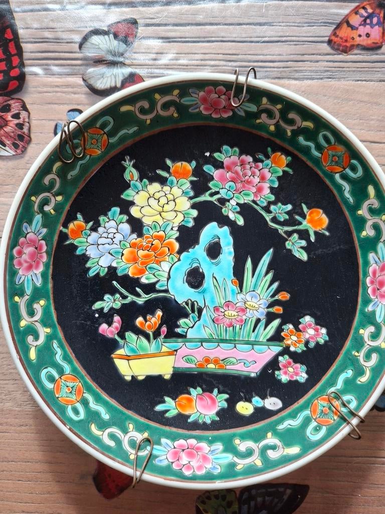 Set van 2 Vintage Japanse Decoratieve Borden, Ophalen