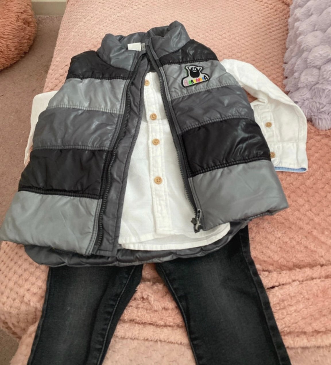 Bodywarmer, blouse en broek, Kleding | Heren, Ophalen of Verzenden, Zo goed als nieuw, Blauw