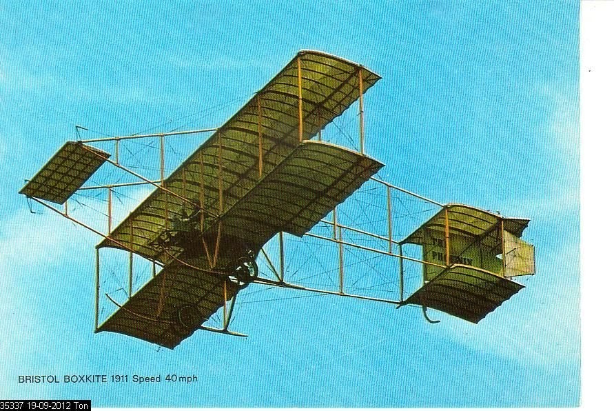 Ansichtkaart 	Vliegtuig	Bristol Boxkite 	1911, Verzenden, 1960 tot 1980, Ongelopen, Voertuig