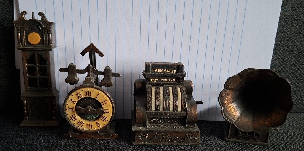 4 vintage koperen puntenslijpers, Antiek en Kunst, Ophalen of Verzenden