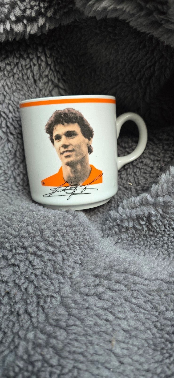 Vintage Mok Marco van Basten Oranje, Ophalen of Verzenden, Zo goed als nieuw, Ajax