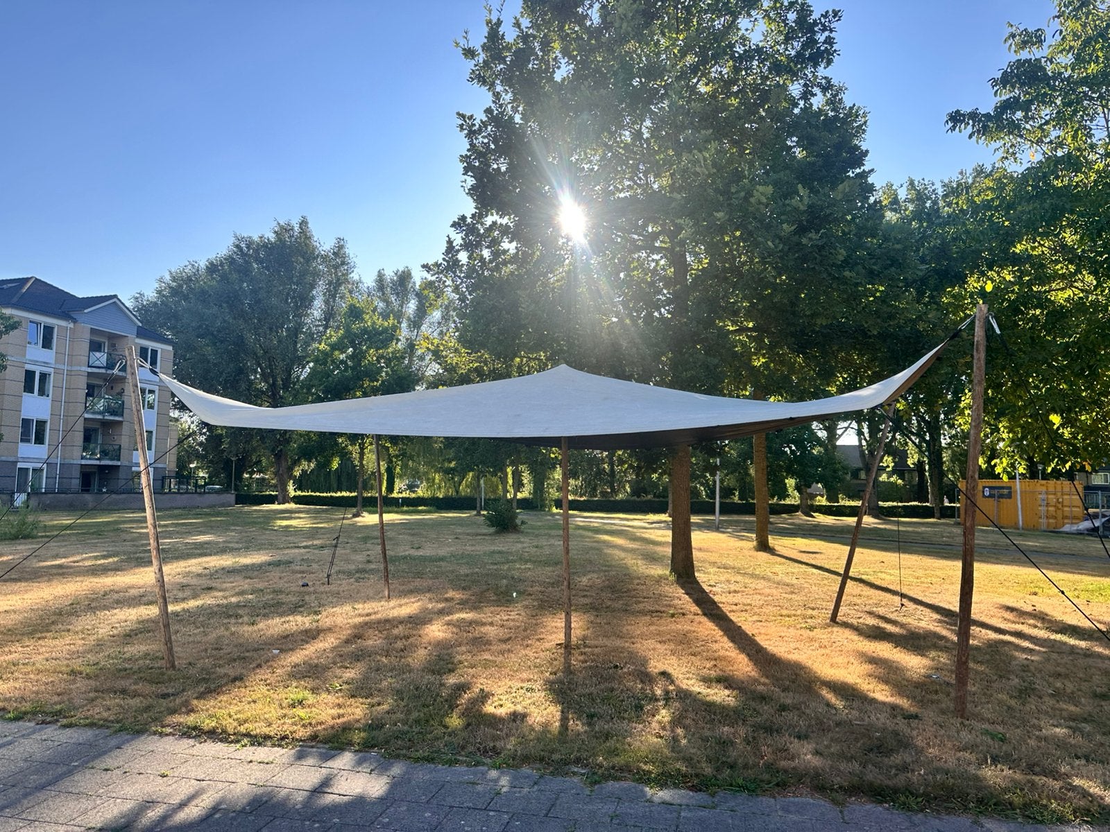 Stretchtent  compleet 3x6 meter – TE KOOP, Ophalen, Gebruikt, 5 tot 8 meter