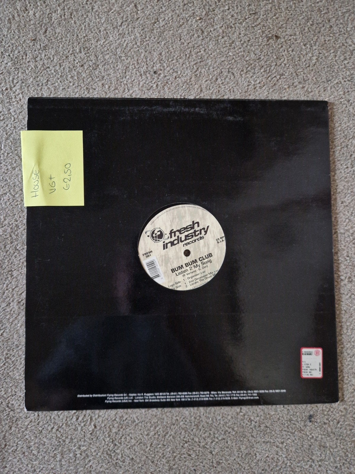 Bum Bum Club - Fresh Industry Records Vinyl, Ophalen, Gebruikt, House, Single