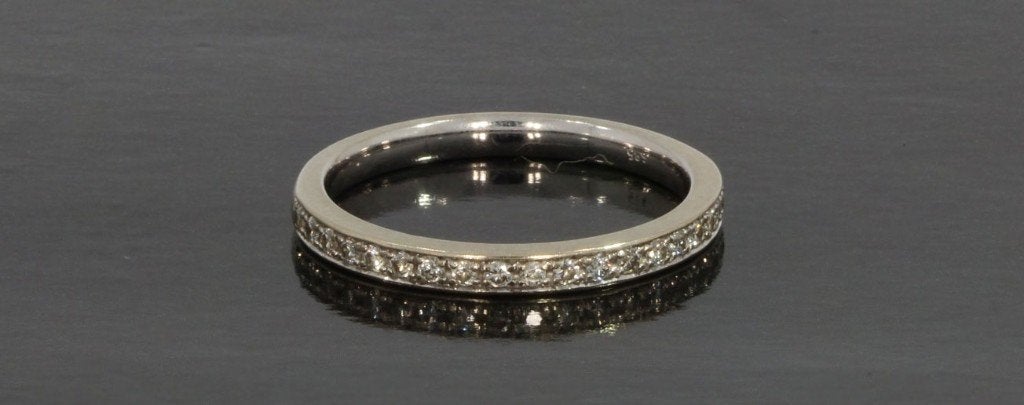 20 diamanten alliance fraaie 14k gouden rij ring dames, Voordeelsieraden, Ophalen of Verzenden, Met edelsteen, Dame