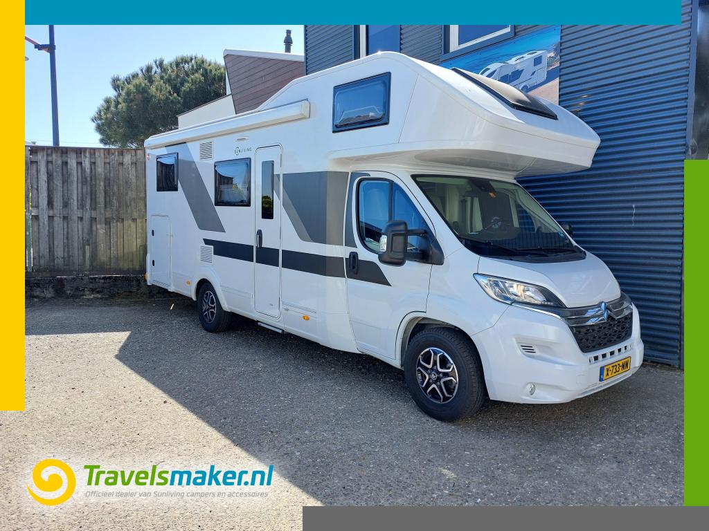 Sun Living A75-DP 6 Slaapplaatsen/airco, Caravans en Kamperen, Campers, Alkoof, Ringverwarming, Bedrijf, Sun Living