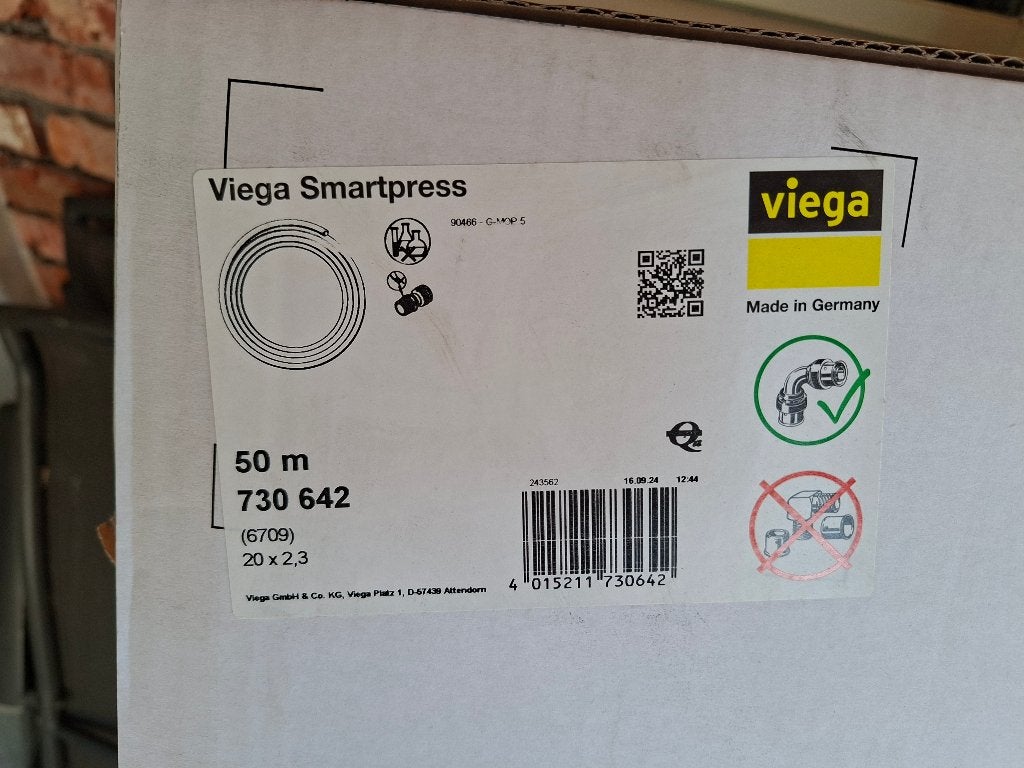Viega smartpress 50 mtr, Doe-het-zelf en Verbouw, Buizen en Afvoer, Ophalen, Overige materialen, 6 meter of meer, Overige typen