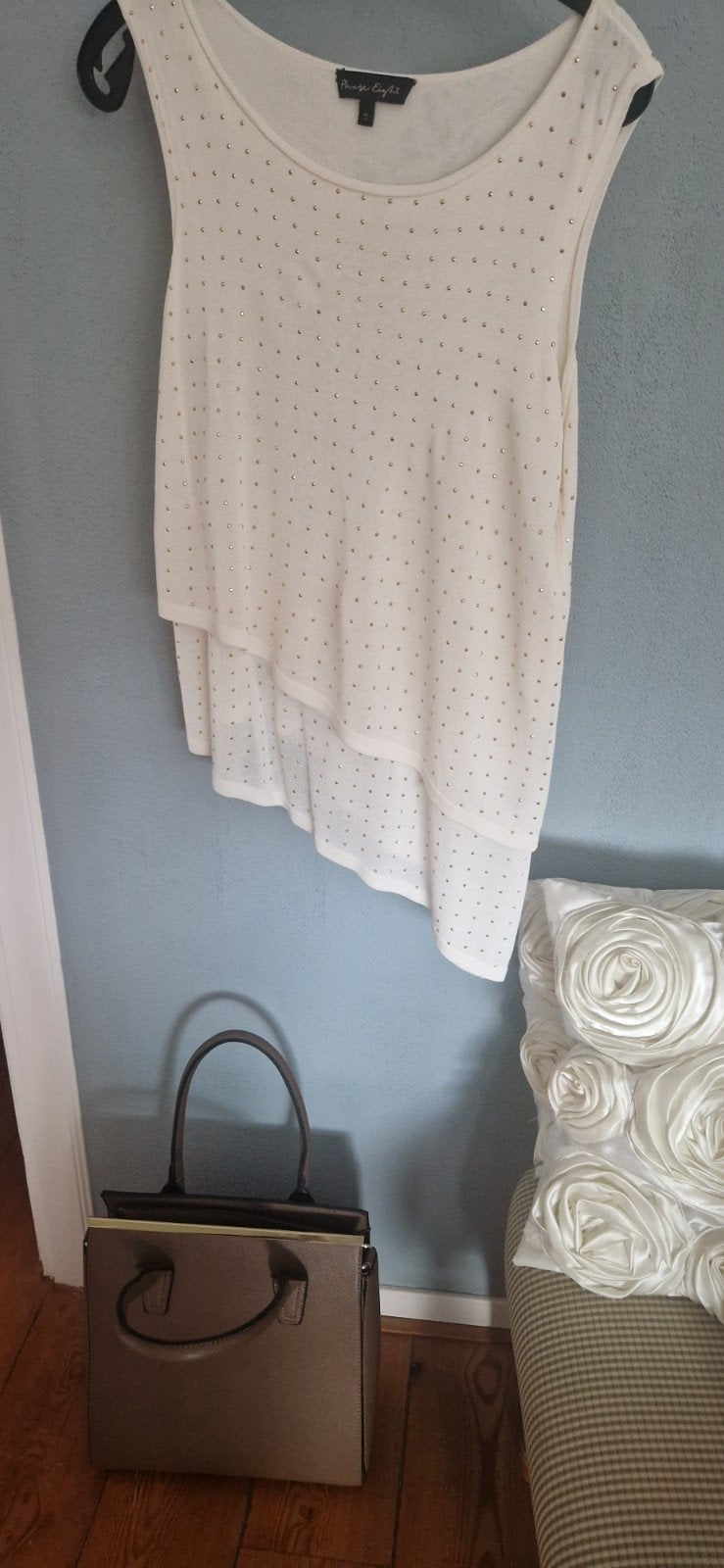 Phase Eight mouwloze top met studs, maat M, Kleding | Dames, Maat 38/40 (M), Wit, Ophalen of Verzenden, Zo goed als nieuw