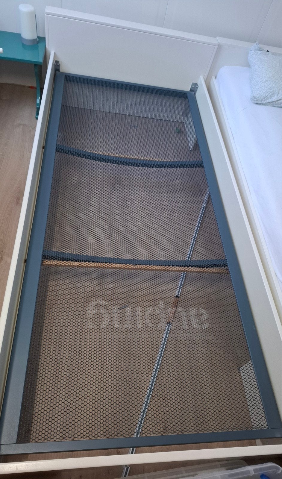 Eenpersoons bed 90x200 met Auping spiraal, Huis en Inrichting, Slaapkamer | Bedden, Ophalen, Gebruikt, 90 cm, Eenpersoons