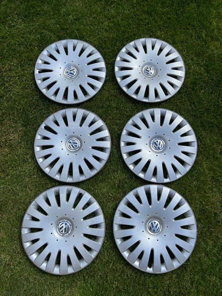 6 Volkswagen wieldoppen 17 inch, Ophalen, Gebruikt