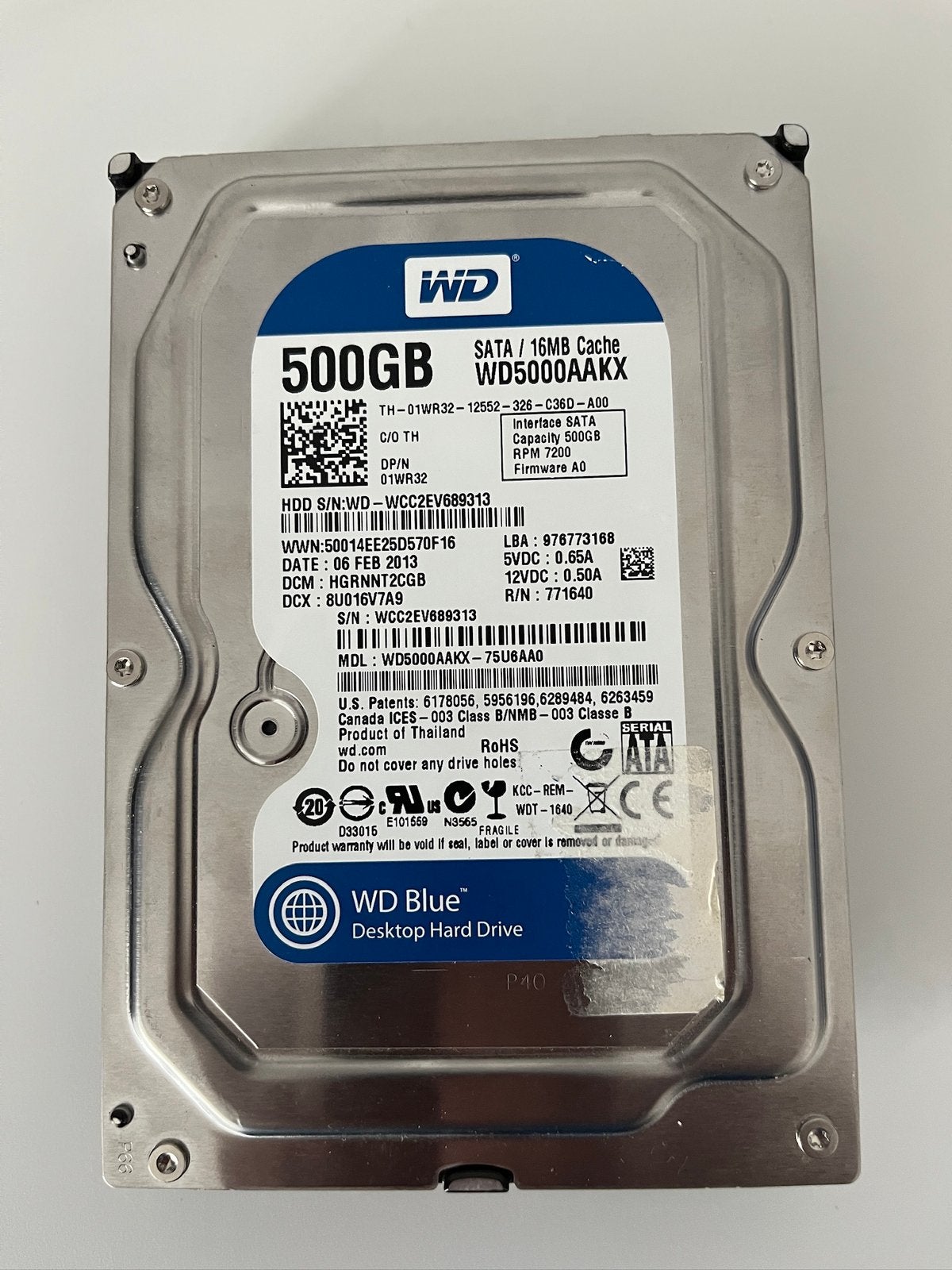 Harddisk 500GB, Ophalen, Intern, Gebruikt, Desktop
