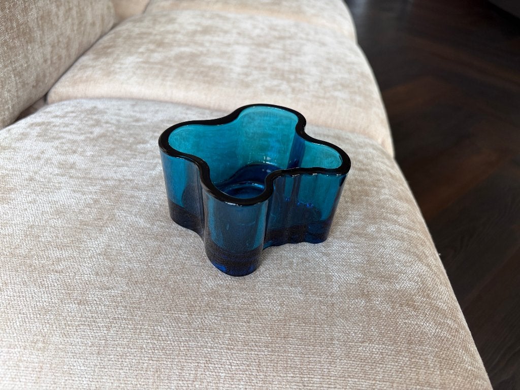 Iittala Alvar Aalto waxinelicht Ultramarijn Ø9, Ophalen of Verzenden