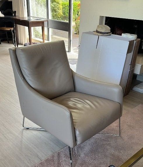 Prachtige leren fauteuil van Natuzzi Editions, Huis en Inrichting, Ophalen, Zo goed als nieuw, 50 tot 75 cm, Leer