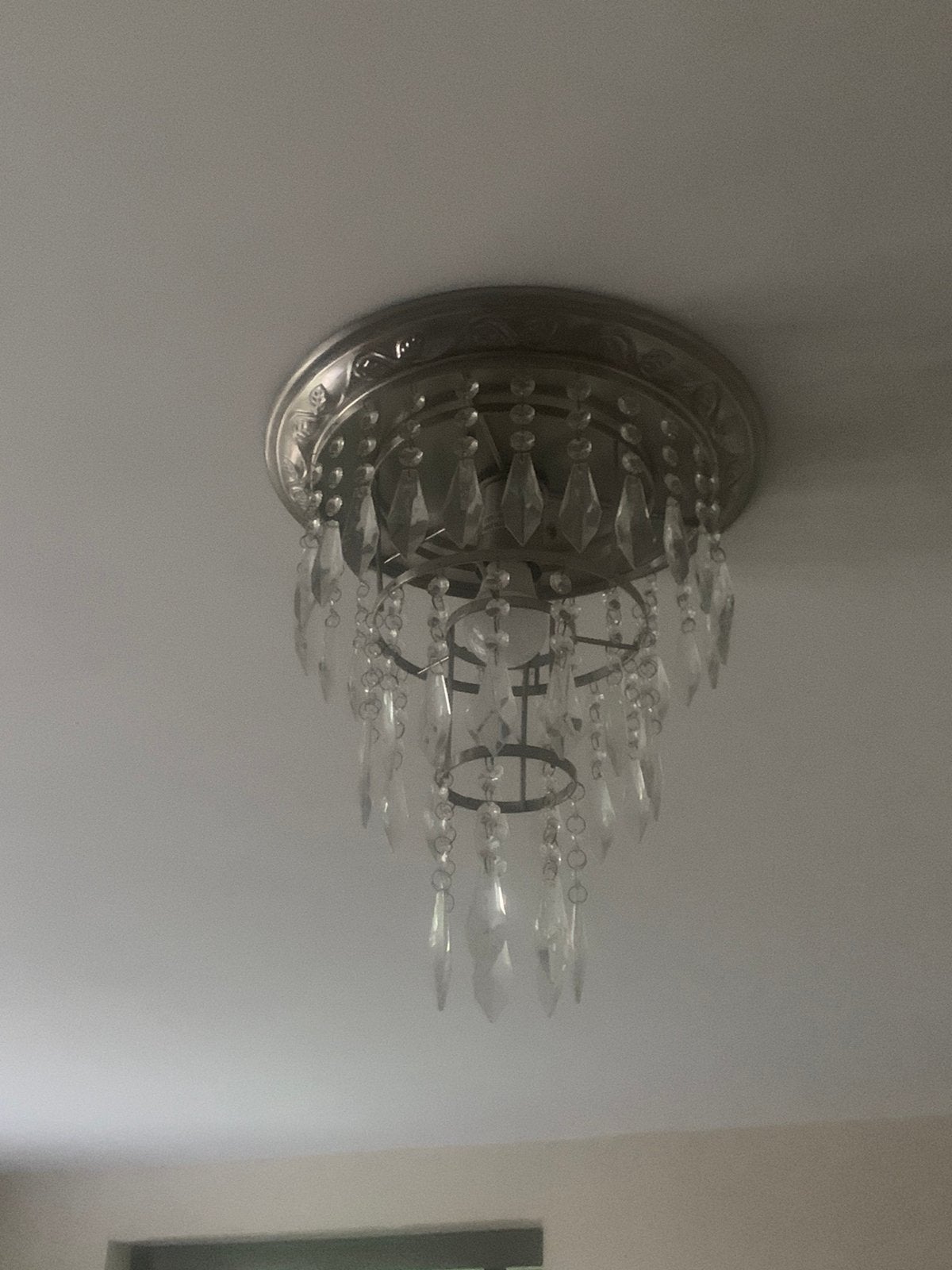 Plafondlamp, Zilver, Vintage, Glas, E27 (groot)