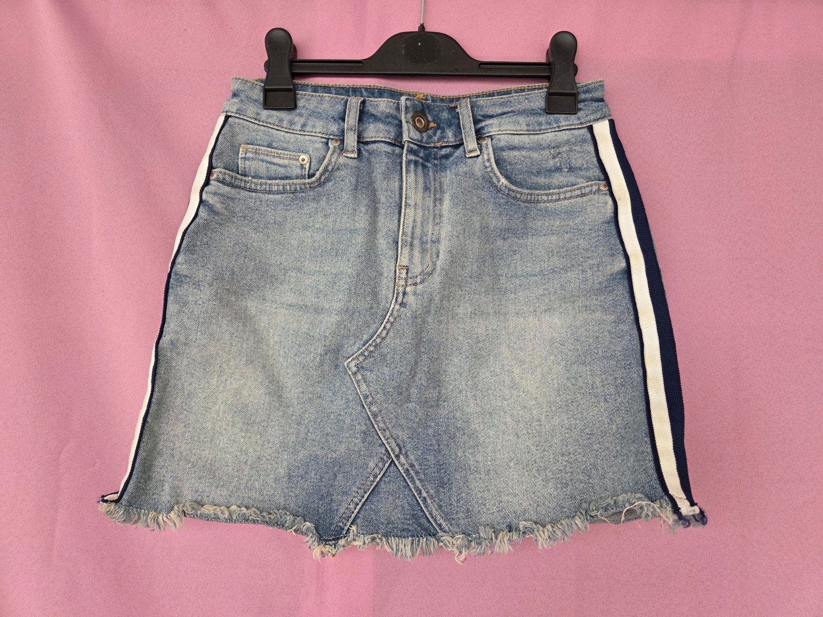 Spijkerrokje met strepen - Maat S, Kleding | Dames, Anti Blue, Blauw, Ophalen of Verzenden, Zo goed als nieuw