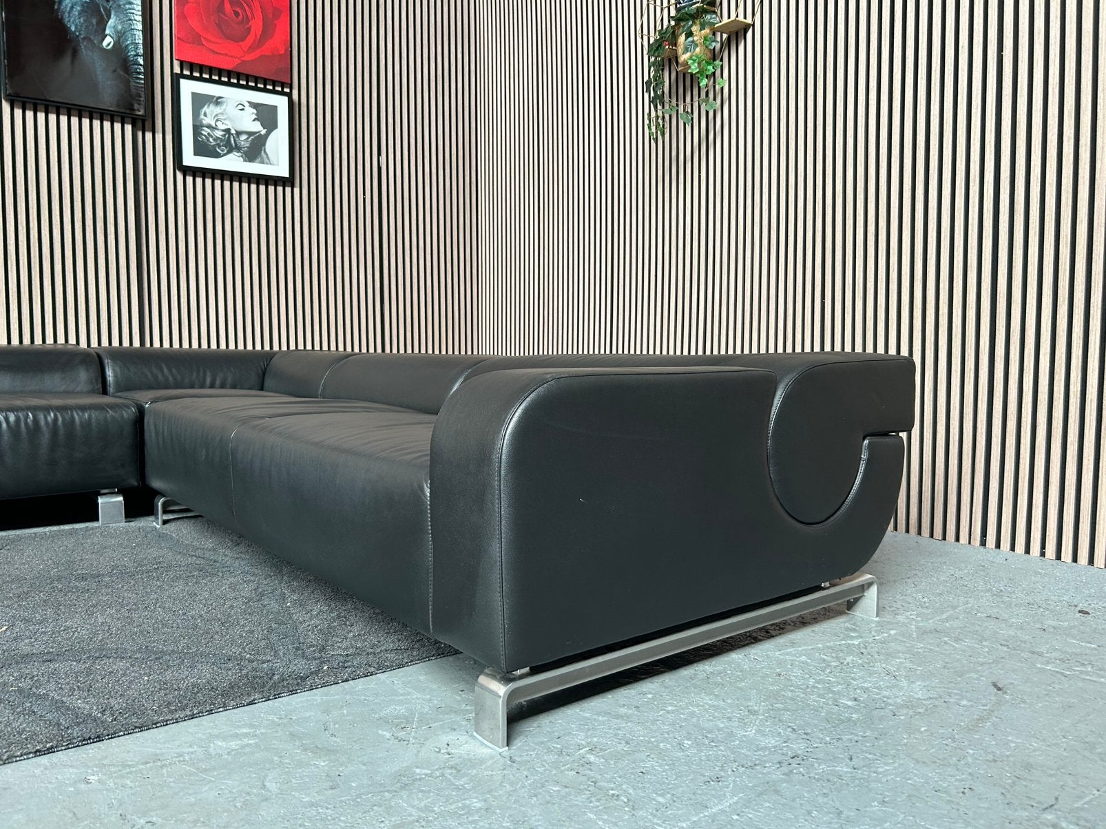 GRATIS LEVERING Leolux B-Flat Hoekbank 305X305 GEREINIGD, 300 cm of meer, Leer, Ophalen of Verzenden, Zo goed als nieuw