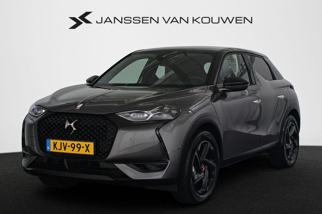 DS 3 Crossback E-Tense Performance Line+ 50 kWh Achteruitrij, Auto's, DS, 136 pk, Gebruikt, Zwart, Alcantara