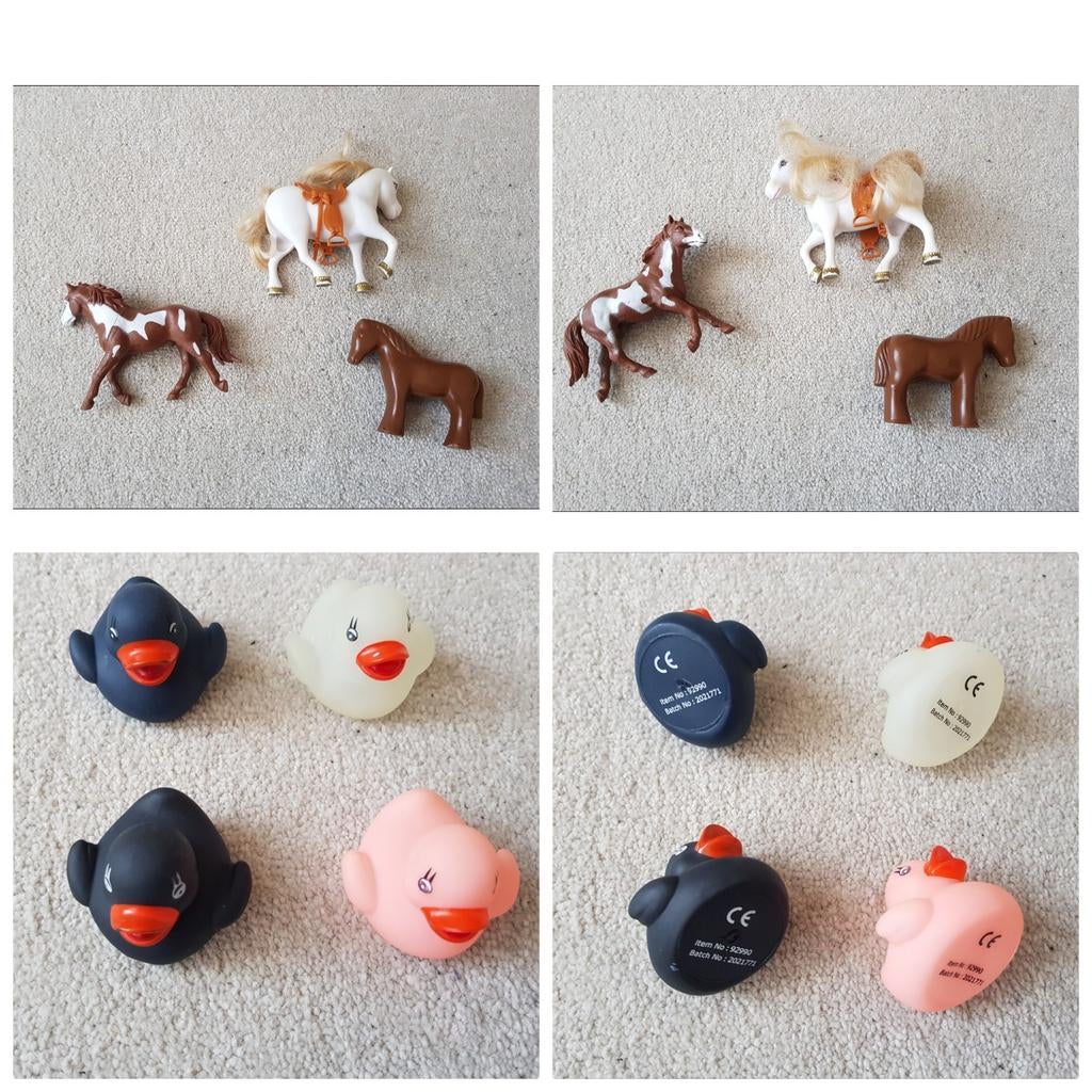 Speelgoed paarden eendjes poppetjes verzameling dieren eend, Verzenden, Zo goed als nieuw