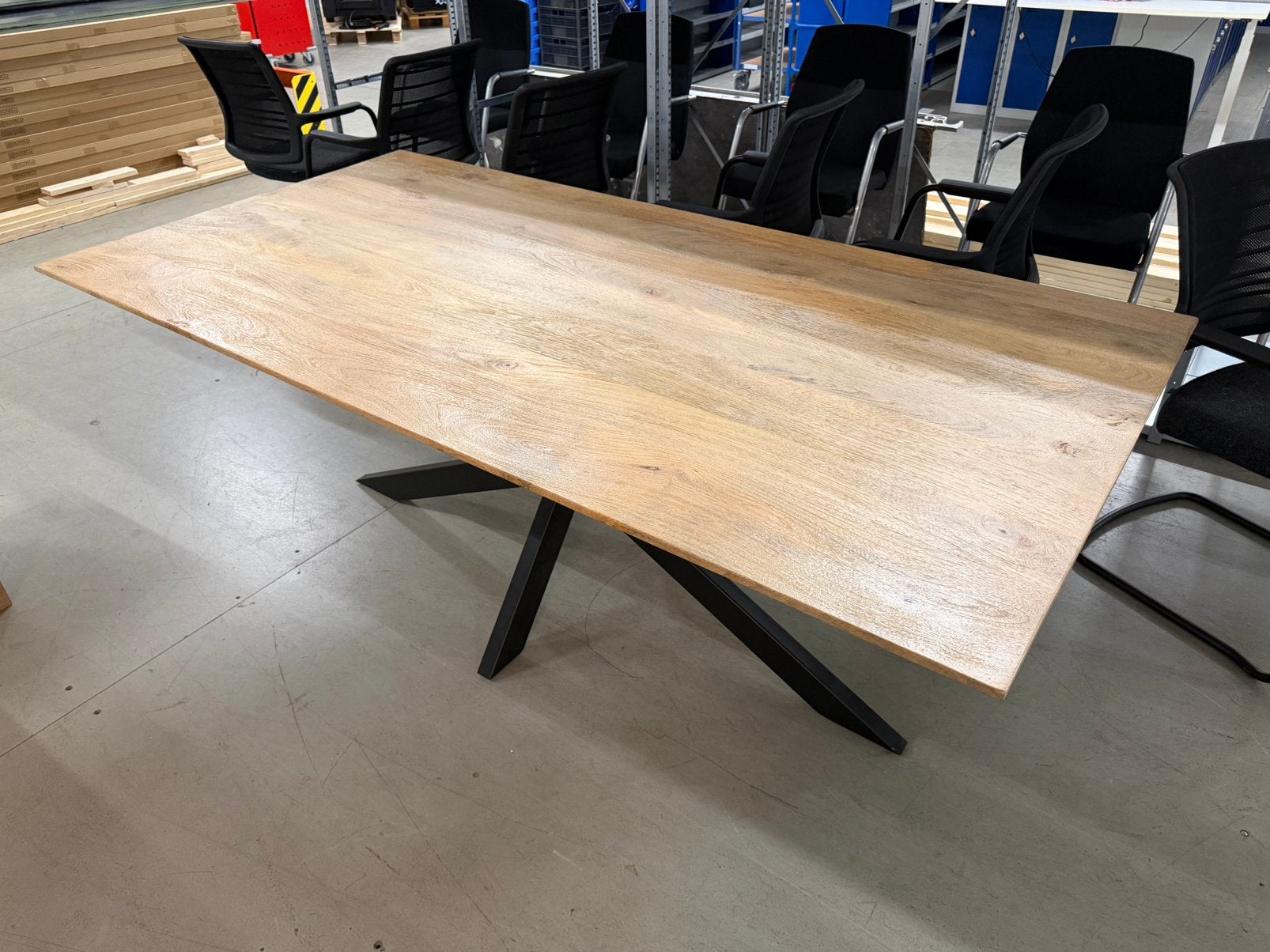 Eettafel 200x100 – Showroom Uitverkoop, 100 tot 150 cm, 200 cm of meer, Ophalen of Verzenden, Zo goed als nieuw