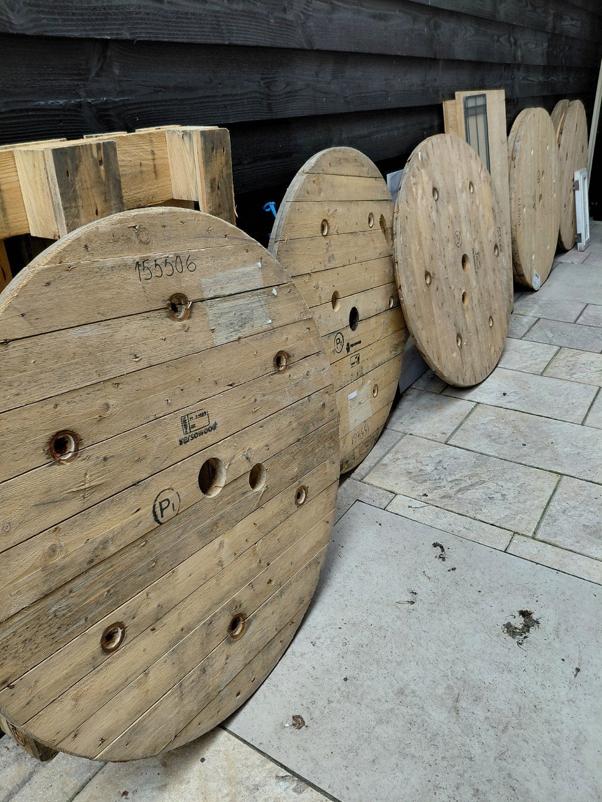 Diverse kabelhaspelbladen (rond 100, 110, 130 cm), Ophalen, Gebruikt