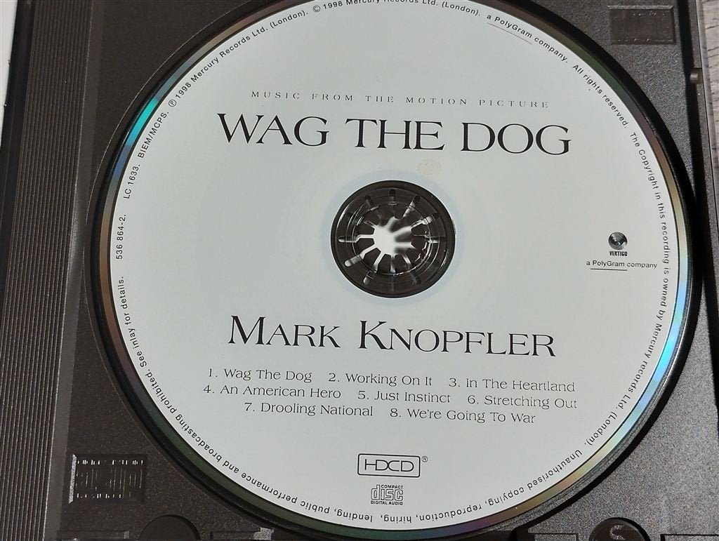 Mark Knopfler - Wag The Dog [Music From The Motion Picture], Ophalen of Verzenden, Zo goed als nieuw