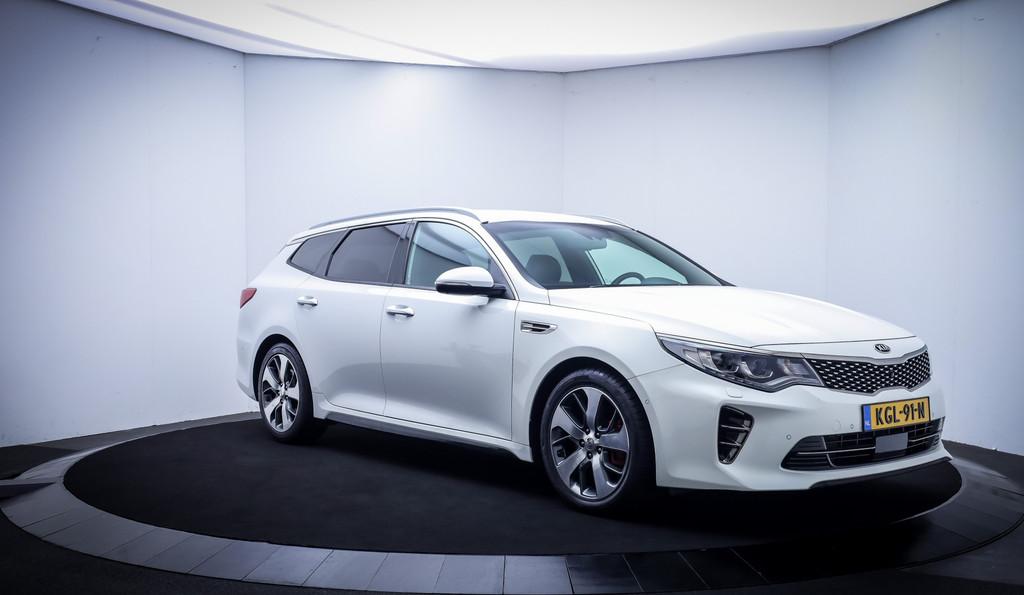 Kia Optima Sportswagon 2.0T-GDi 245Pk GT EXCLUSIVE LEDER | Z, 1998 cc, Gebruikt, Zwart, 4 cilinders