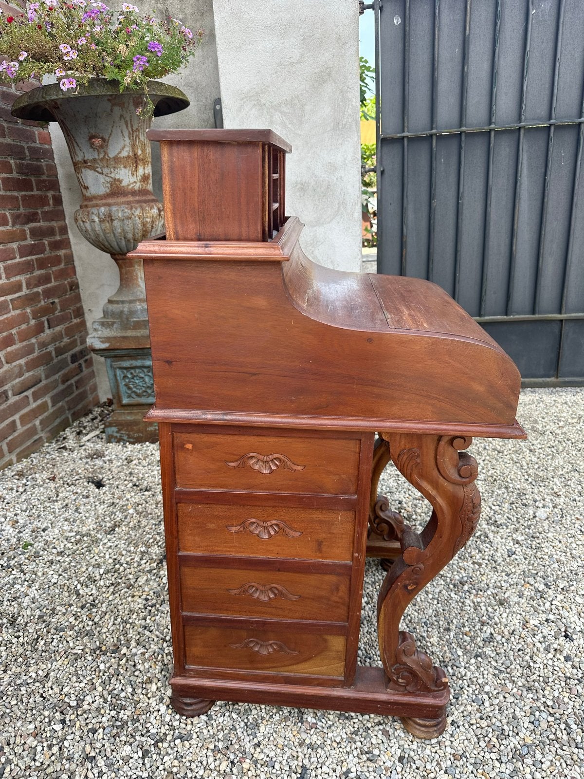 Antiek Davenport bureau - Mahoniehout, Ophalen of Verzenden