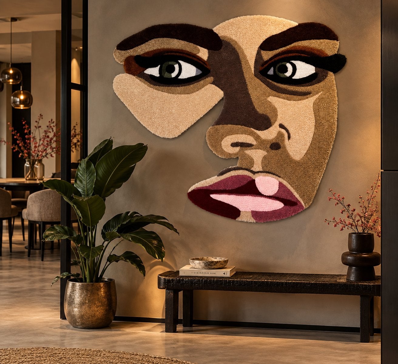 Uniek statement piece gemaakt met tufting techniek, Ophalen, 105 cm, Wandkleed, Nieuw
