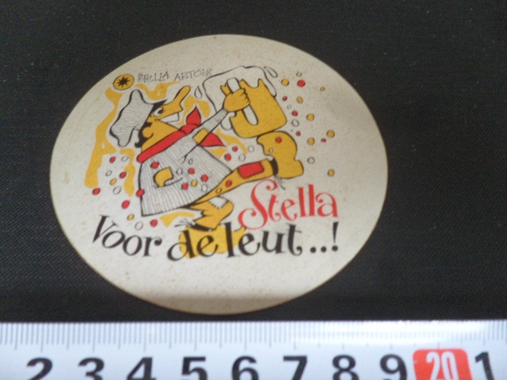 sticker carnaval boer STELLA artois voor de leut ... !, Ophalen of Verzenden, Zo goed als nieuw