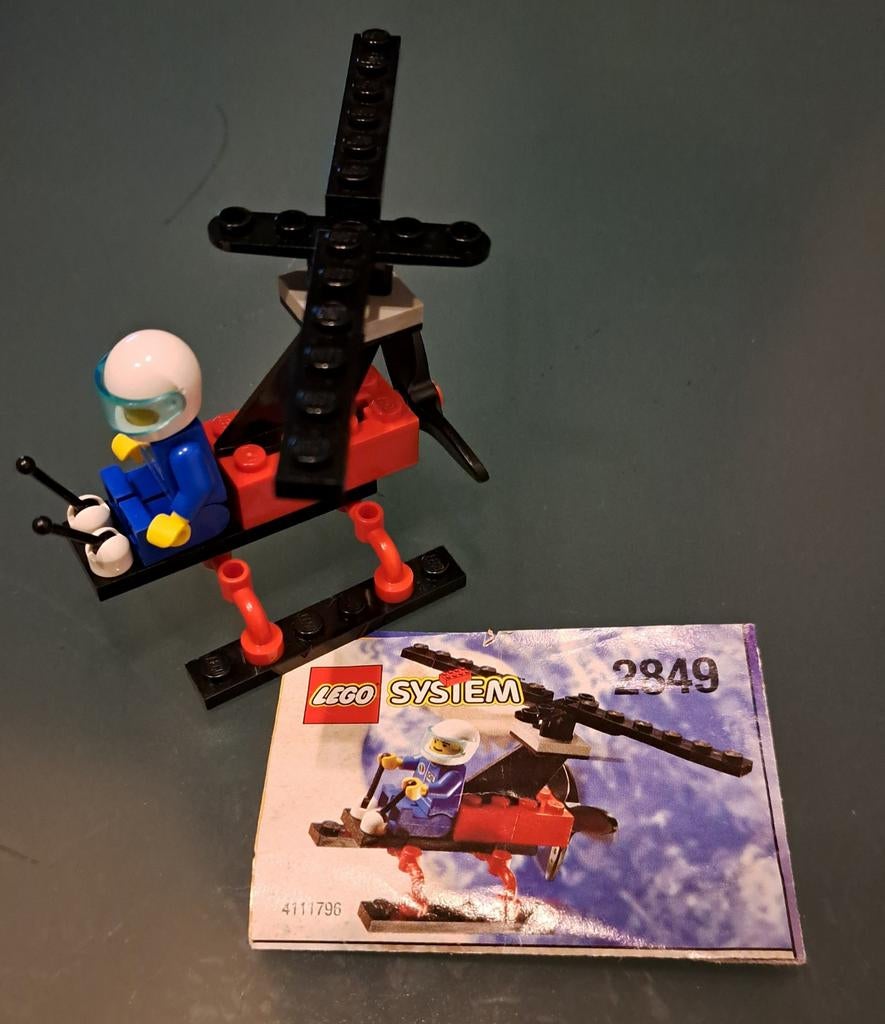 Lego System 2849 Helikopter - Compleet zonder doos, Ophalen, Compleet, Gebruikt, Overige thema's