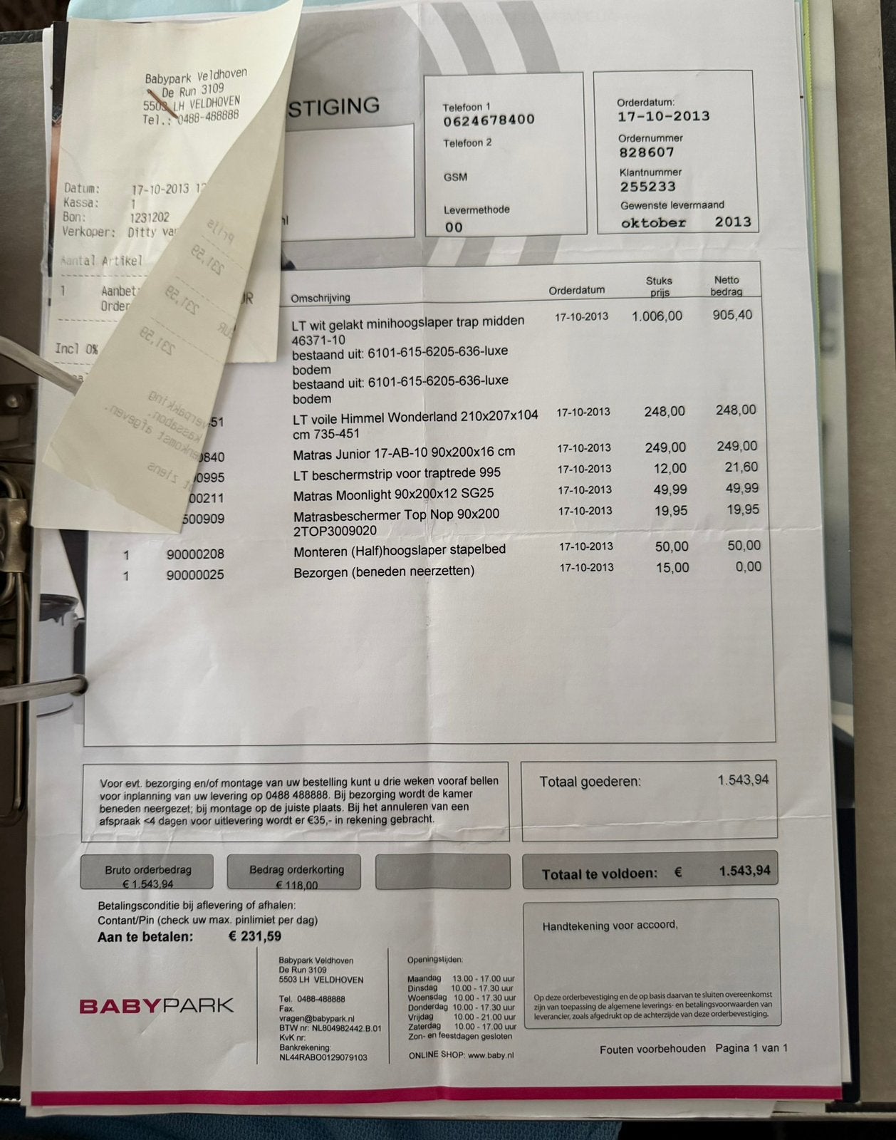 Lifetime hoogslaper/hemelbed., Ophalen, Gebruikt, Eenpersoons, 90 cm