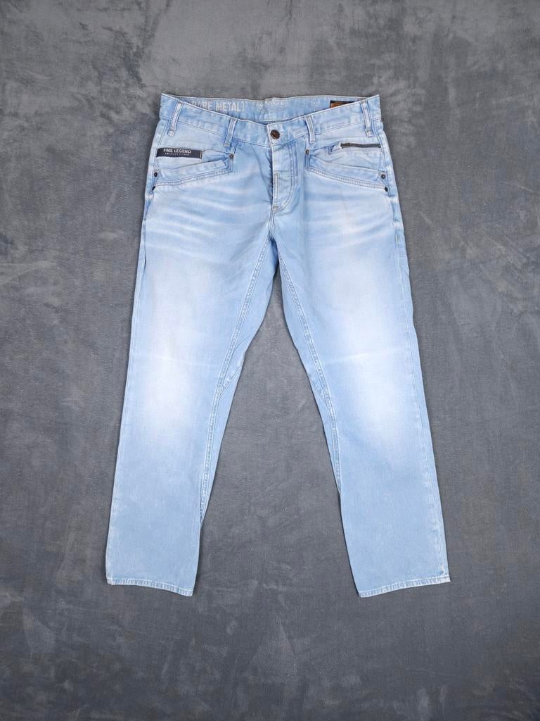 Pme Legend Broek Bare Metal W36 L32 Straight Fit Blauw Pall., W36 - W38 (confectie 52/54), Blauw, ., Ophalen of Verzenden