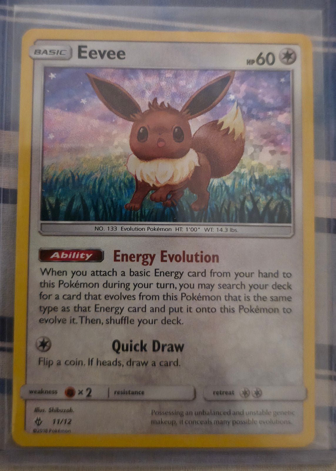 Eevee Pokémon Kaart Mcdonalds promo 2018, Ophalen, Gebruikt, Losse kaart