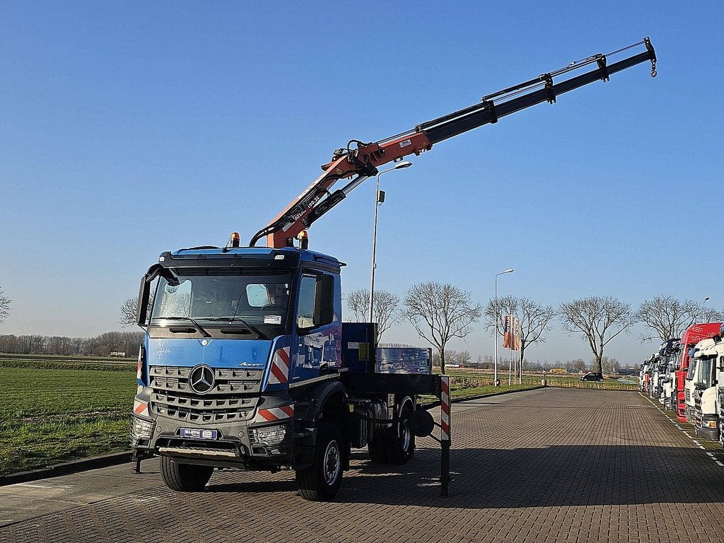 MERCEDES-BENZ AROCS 1851 4x4 atlas 190 4x hyd, Auto's, Automaat, Euro 6, 510 pk, Blauw