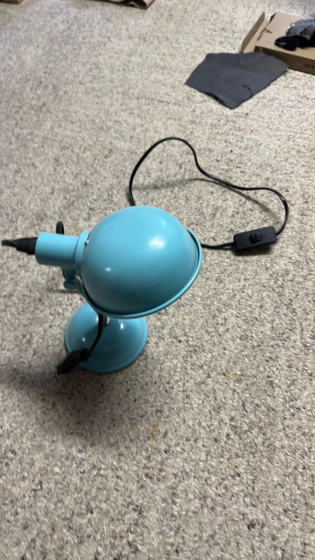 Leuke turquoise bureaulamp, Huis en Inrichting, Lampen | Tafellampen, Zo goed als nieuw, Minder dan 50 cm, Metaal, Ophalen of Verzenden