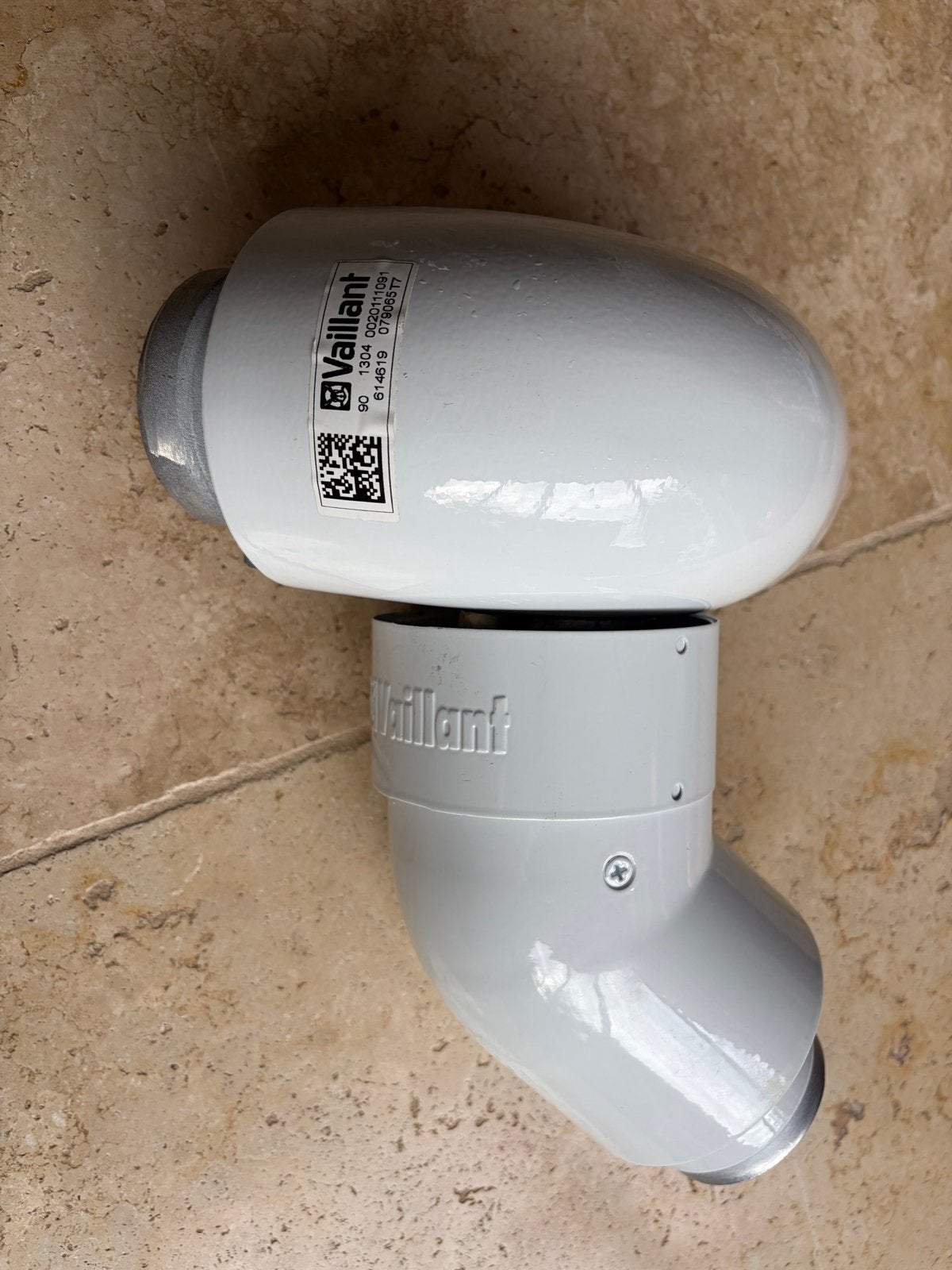 Vaillant CV-ketel rookgasafvoer bocht 60/100 2x45 graden, Ophalen of Verzenden, Nieuw, Cv-ketel of Combi-ketel