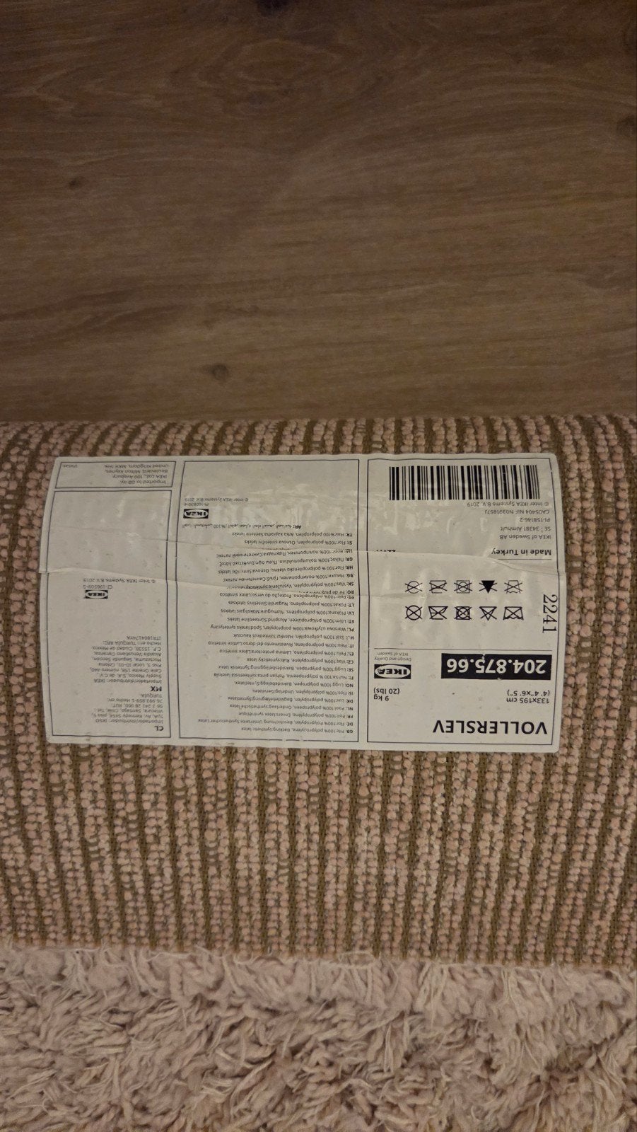 IKEA VOLLERSLEV Roze Tapijt - Zacht en Comfortabel, Ophalen, 100 tot 150 cm, Modern, Hoogpolig, Zo goed als nieuw