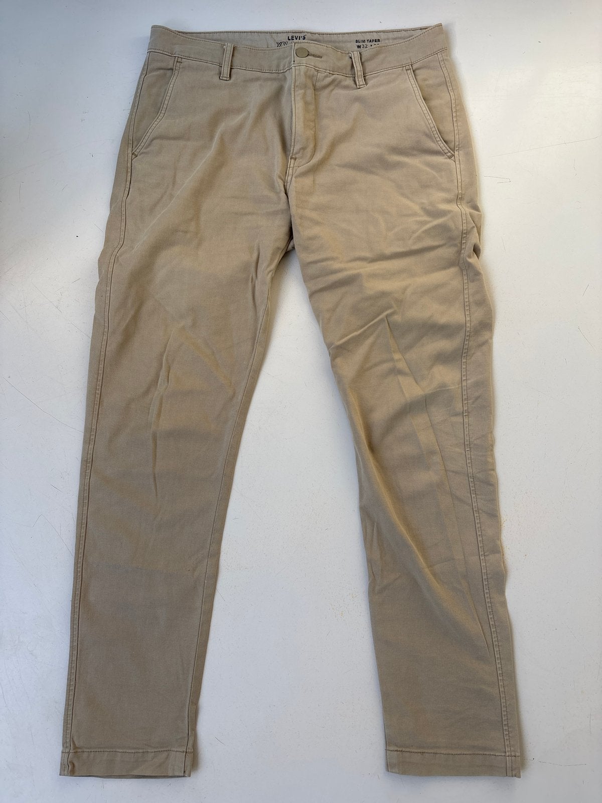 Levi's XX Chino Slim Taper - Beige - Maat W32 L32, Ophalen of Verzenden, Gedragen, Maat 48/50 (M), Beige