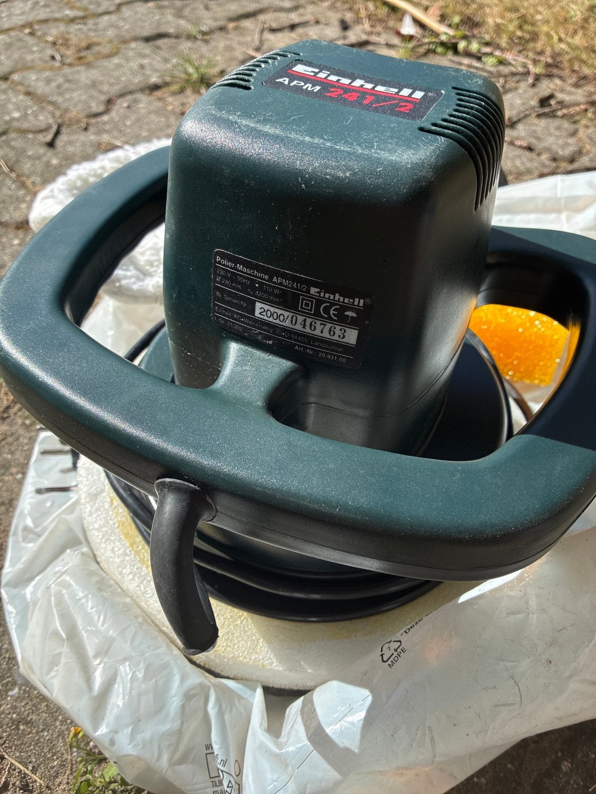 Einhell APM 241/2 Polijstmachine - Gebruikt, Doe-het-zelf en Verbouw, Ophalen, Gebruikt, Minder dan 600 watt, Overige typen