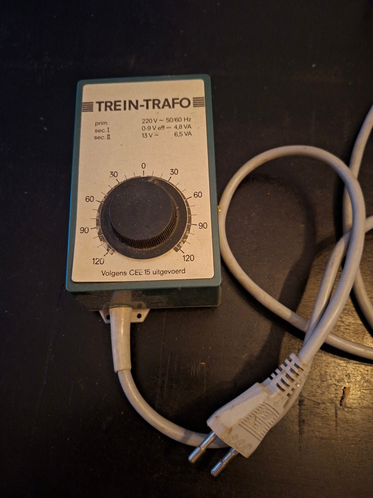 Vintage Trein-Trafo Transformator voor Modelspoorbaan, Overige merken, Transformator of Voeding, Gebruikt, Gelijkstroom
