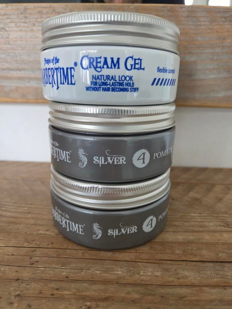 Pirates of the Barbertime pomade en cream gel, Ophalen of Verzenden, Nieuw, Gel, Wax, Haarlak of Mousse