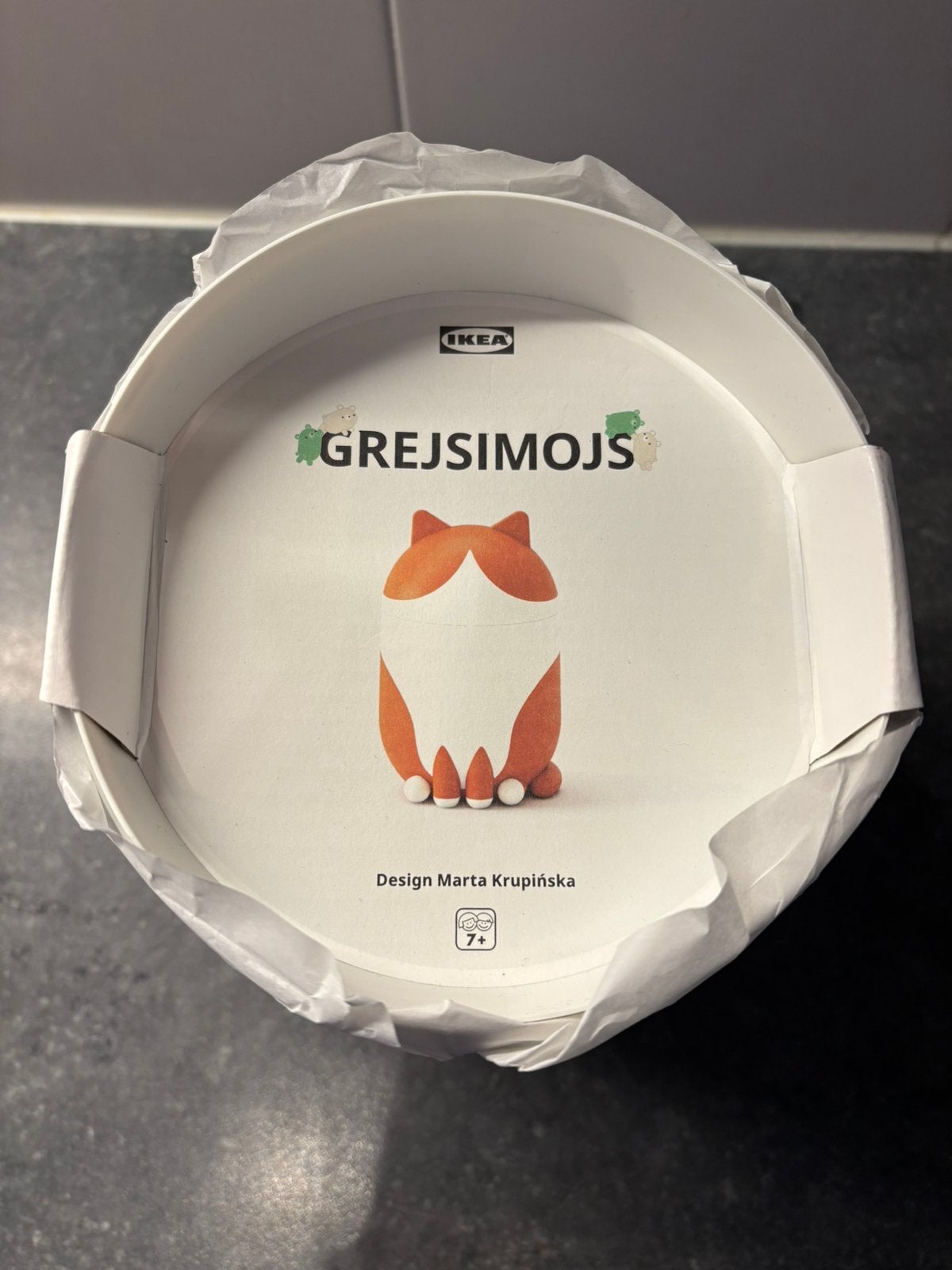 Ikea kat opberger oranje/wit, Ophalen of Verzenden