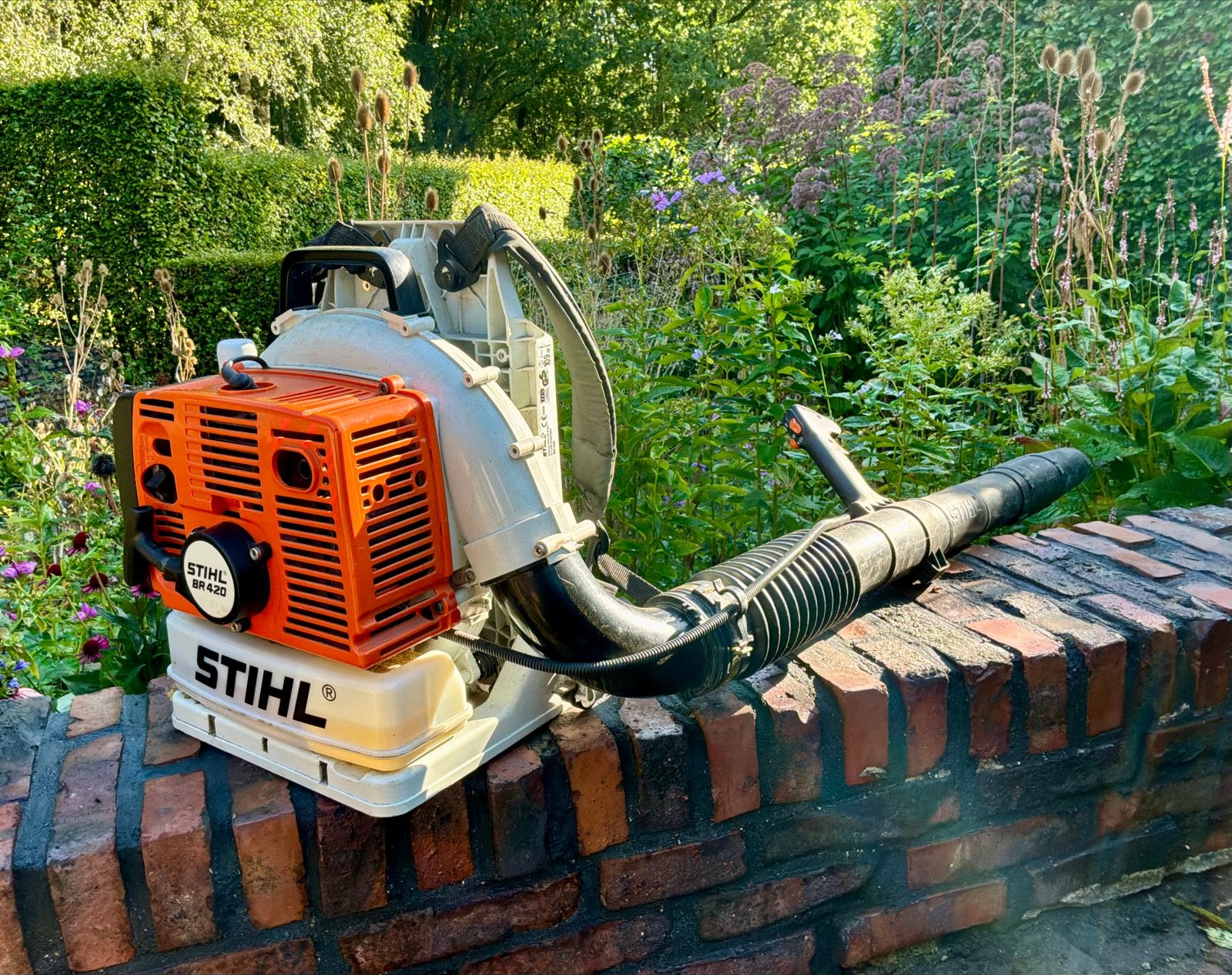 Stihl BR 420 Bladblazer, Ophalen, Gebruikt, Benzine, Ruggedragen