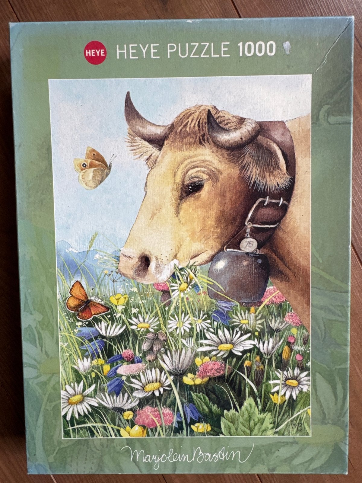 HEYE Legpuzzel 1000 stukjes - Koe Marjolein Bastin, Ophalen of Verzenden, 500 t/m 1500 stukjes, Gebruikt, Legpuzzel