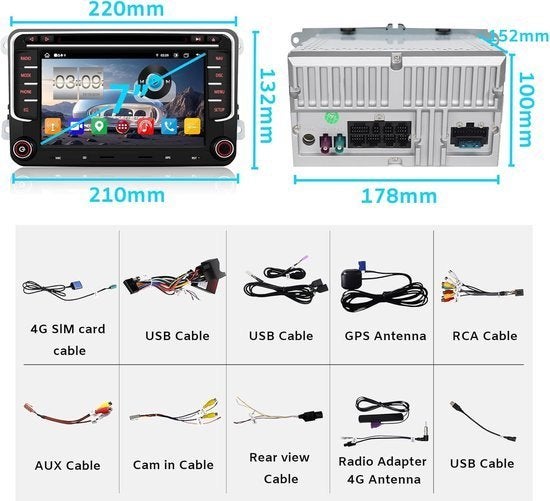 Autoradio – Car Radio – Mediaplayer – Multimedia Systeem, Corvance B.V., Verzenden, Nieuw, Corvancebol@gmail.com