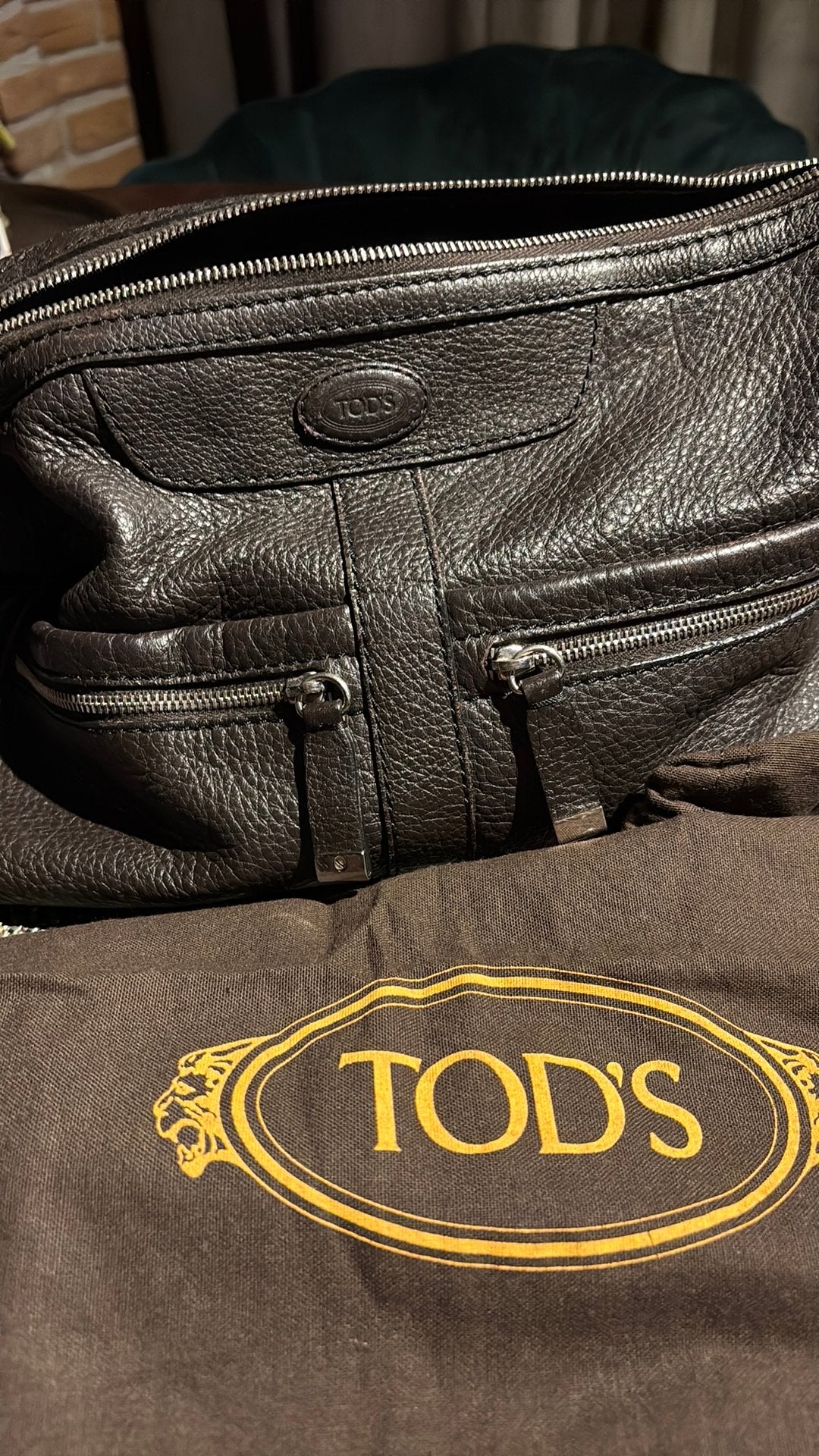 Originele zwart/bruine Tod’s tas in goede staat, Ophalen, Gebruikt, Zwart, Handtas