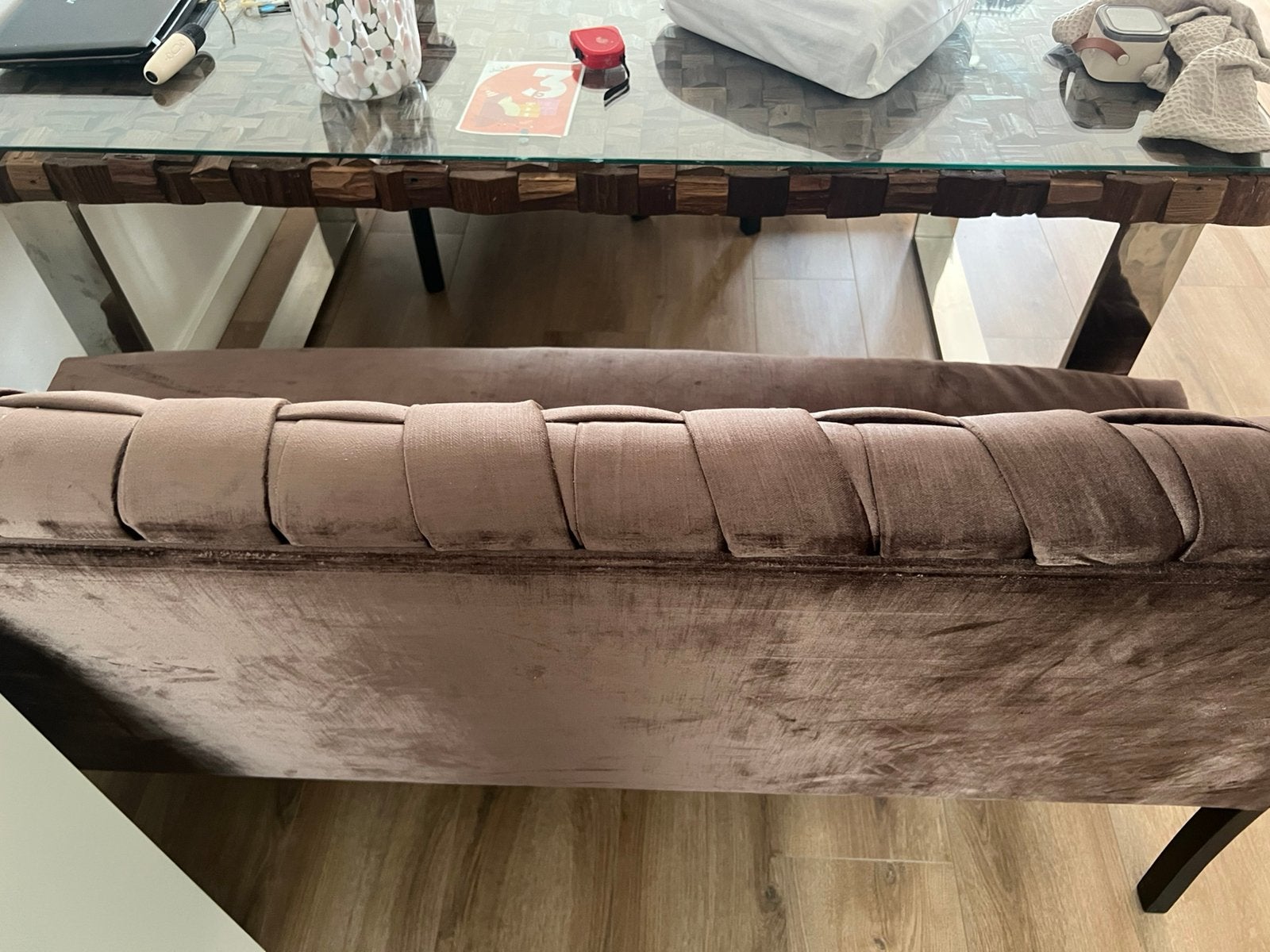 Eetbank met bijpassende stoelen, Ophalen, Zo goed als nieuw