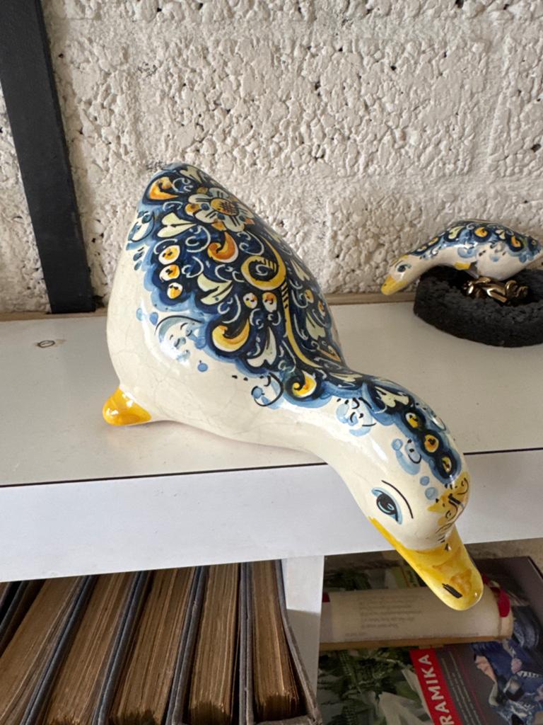 Siciliaans keramische eend, handgeschilderd, Ophalen of Verzenden